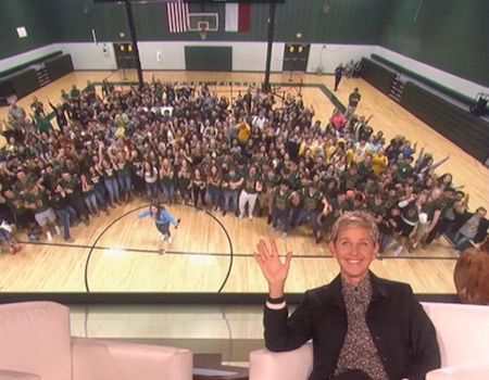 Ellen DeGeneres Gives $1 Million to High School Athletes Impacted by Hurricane Harvey: See Their Priceless Reactions